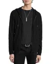 John Varvatos Ihsan Texture Zip Hoodie In Black