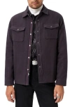John Varvatos Jameson Herringbone Snap Jacket In Burgundy
