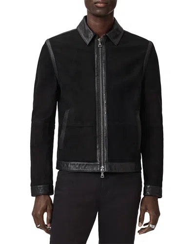 JOHN VARVATOS JAXON WAXED SUEDE JACKET