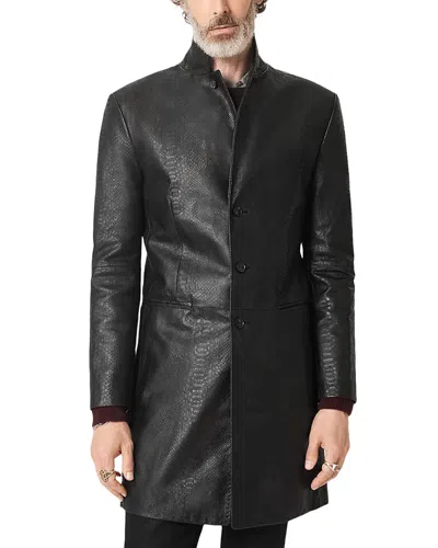 John Varvatos John Varvato Maida Leather Jacket In Black