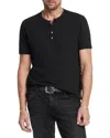 John Varvatos Ciel Variegated Rib Henley
