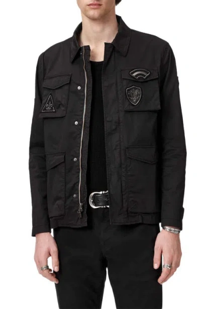 John Varvatos Kade Patch Field Jacket In Black
