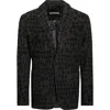 John Varvatos Kai Houndstooth Knit Sport Coat In Gray