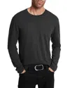 John Varvatos Karl Regular Fit Crinkled Texture Long Sleeve Tee In Eclipse Heather