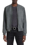 JOHN VARVATOS JOHN VARVATOS KHAI SUEDE BOMBER JACKET