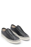 John Varvatos Laceless Low Top Sneaker In Black