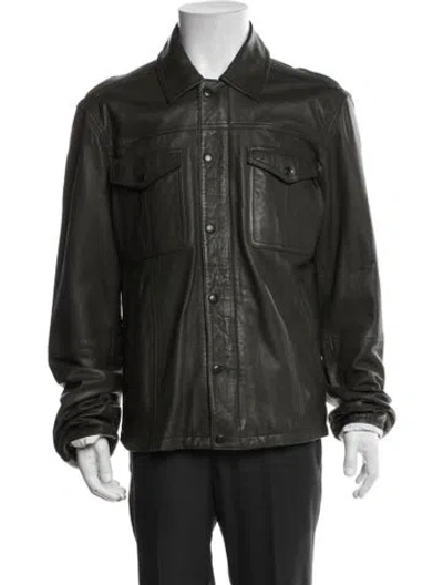 Pre-owned John Varvatos Lambskin Jacket In Green