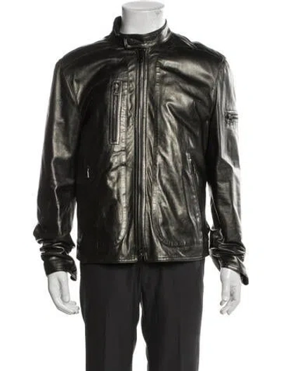 Pre-owned John Varvatos Lambskin Moto Jacket
