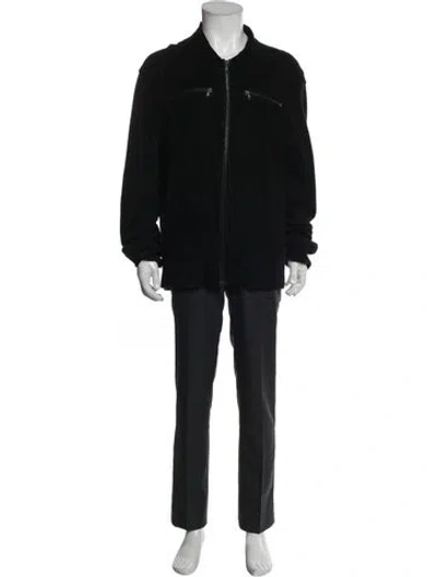 Pre-owned John Varvatos Lambskin Parka In Black