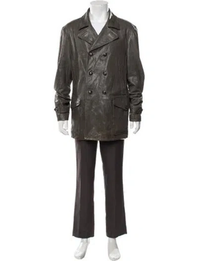Pre-owned John Varvatos Lambskin Parka In Brown