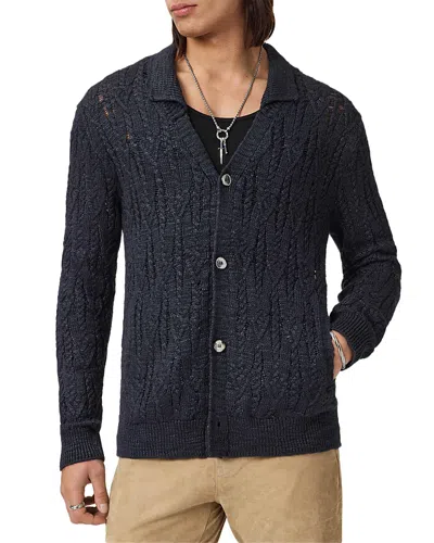 John Varvatos Lanificio Cardigan Sweater In Blue
