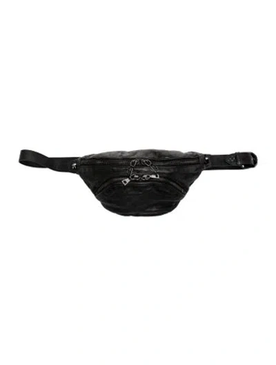 Pre-owned John Varvatos Leather Belt Bag In Black