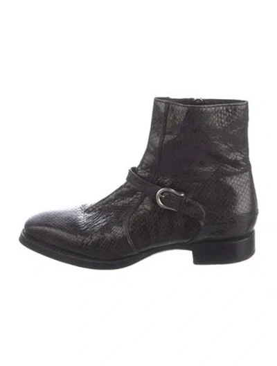 Pre-owned John Varvatos Leather Boots In Black