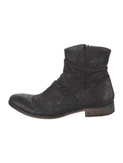 Pre-owned John Varvatos Leather Boots In Black