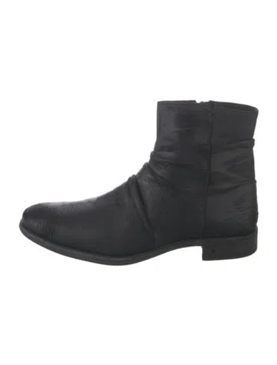 Pre-owned John Varvatos Leather Boots In Black