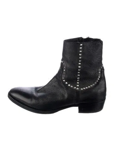 Pre-owned John Varvatos Leather Boots In Black