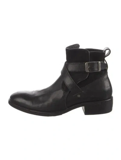 Pre-owned John Varvatos Leather Boots In Black