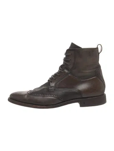 Pre-owned John Varvatos Leather Boots In Brown