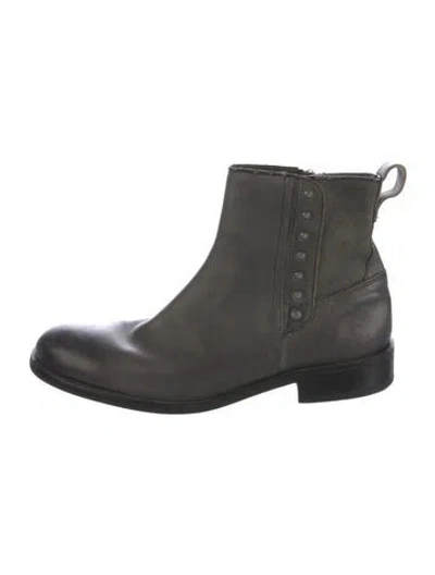 Pre-owned John Varvatos Leather Boots In Gray