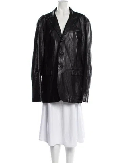 Pre-owned John Varvatos Leather Jacket In Black