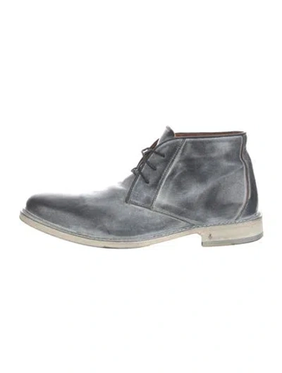 Pre-owned John Varvatos Leather Lace-up Boots In Black