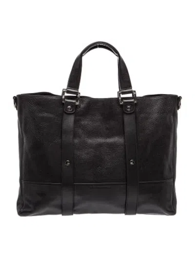 Pre-owned John Varvatos Leather Tote In Black