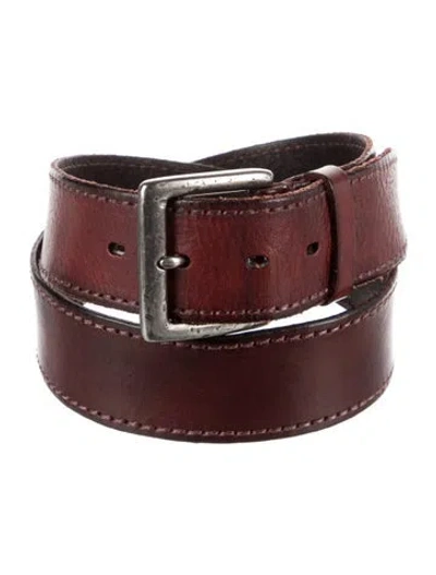 Pre-owned John Varvatos Leather Waist Belt In Brown