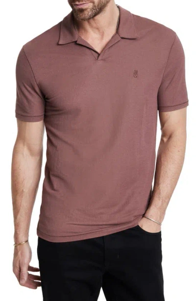 JOHN VARVATOS LEROY JOHNNY COLLAR SOLID PIQUÉ POLO