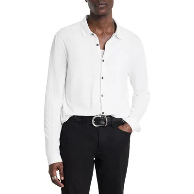 John Varvatos Levi Organic Cotton Button-up Shirt In White