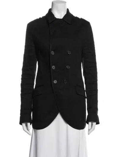 Pre-owned John Varvatos Linen Blazer In Black
