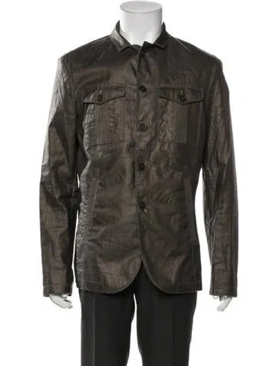 Pre-owned John Varvatos Linen Blazer In Green