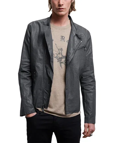 John Varvatos Linen-blend Coat In Grey