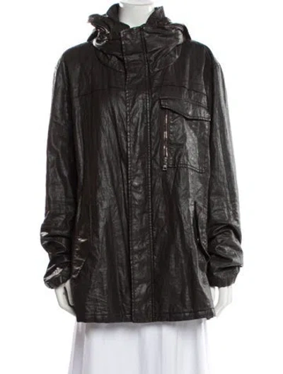 Pre-owned John Varvatos Linen Coat In Gray