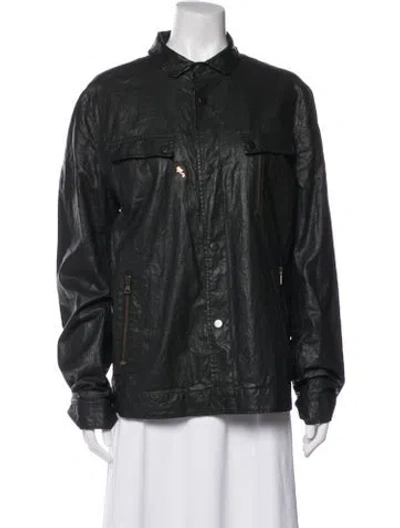 Pre-owned John Varvatos Linen Jacket In Black
