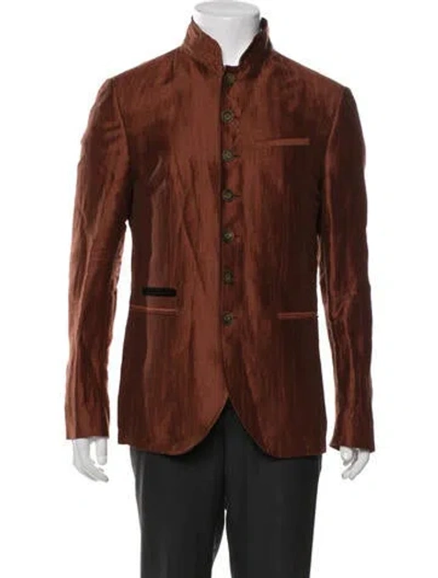 Pre-owned John Varvatos Linen Sport Coat In Orange