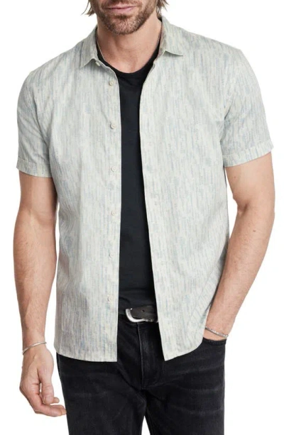 John Varvatos Loren Short Sleeve Button-up Shirt In Steel Blue