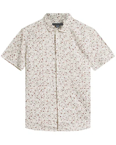 John Varvatos Loren Cotton Regular Fit Button Down Shirt In Beige