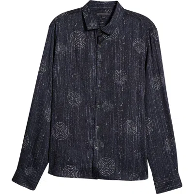 John Varvatos Luc Pattern Button-up Shirt In Lake Blue