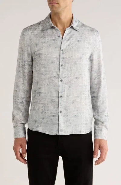 John Varvatos Luca Digital Print Button-up Shirt In Neutral