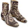 John Varvatos Ludlow Genuine Calf Hair Zip Boot In Multi