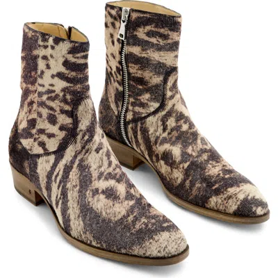 JOHN VARVATOS JOHN VARVATOS LUDLOW GENUINE CALF HAIR ZIP BOOT