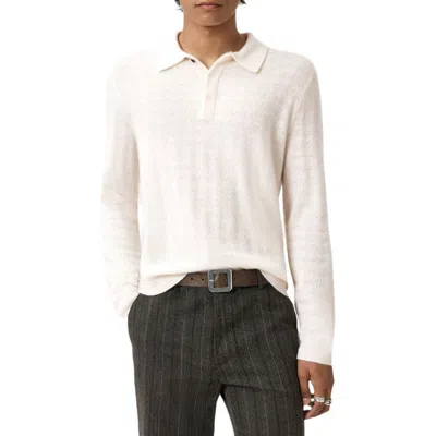 John Varvatos Macra Cashmere & Cotton Polo In White