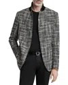 John Varvatos Madison Slim Fit Tweed Blazer In Black/white