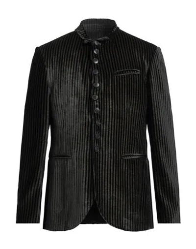 John Varvatos Man Blazer Black Size 42 Viscose, Silk