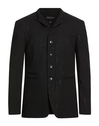John Varvatos Man Blazer Black Size 44 Viscose, Wool, Polyamide, Polyester