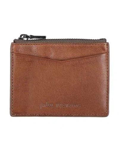John Varvatos Man Cardholder Camel Size - Leather