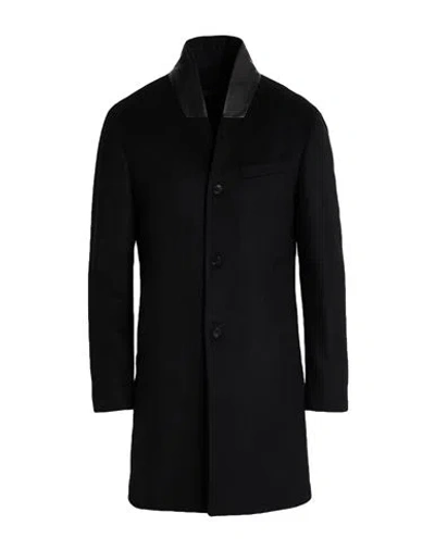 John Varvatos Man Coat Black Size 46 Virgin Wool, Polyamide, Cashmere In Orange