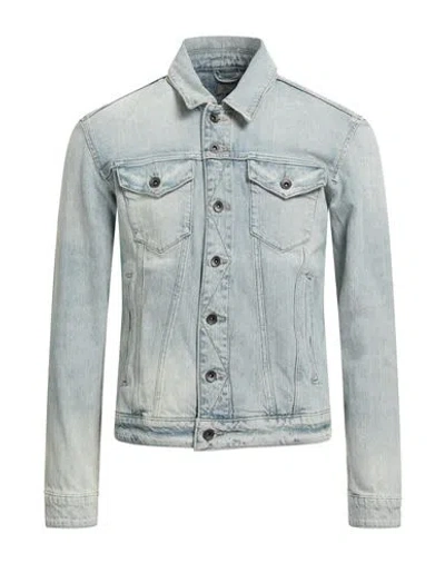 John Varvatos Man Denim Outerwear Blue Size 46 Cotton, Elastane