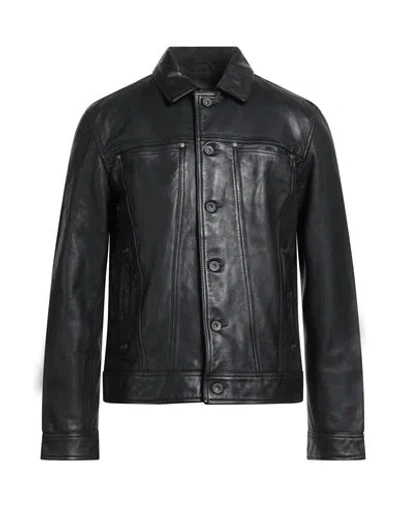 John Varvatos Man Jacket Black Size 44 Sheepskin
