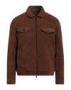 John Varvatos Man Jacket Camel Size Xl Acrylic, Polyester, Cotton In Beige